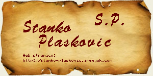 Stanko Plasković vizit kartica